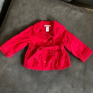 Janie & Jack Red Girls‎ Jacket Size 12-24 Months